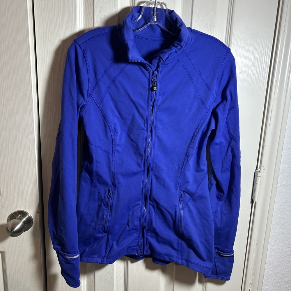Kirkland Signature Jacket Womens Small Purple Full Zip Athletic Stretch Pockets